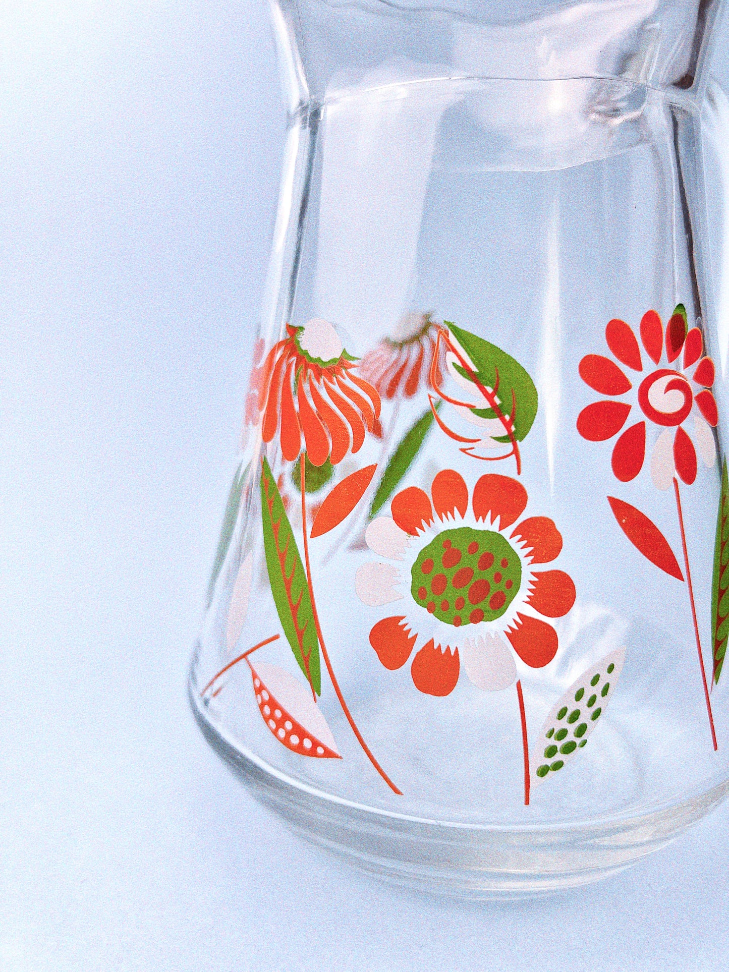Vintage Mid Mod Floral Juice Jug