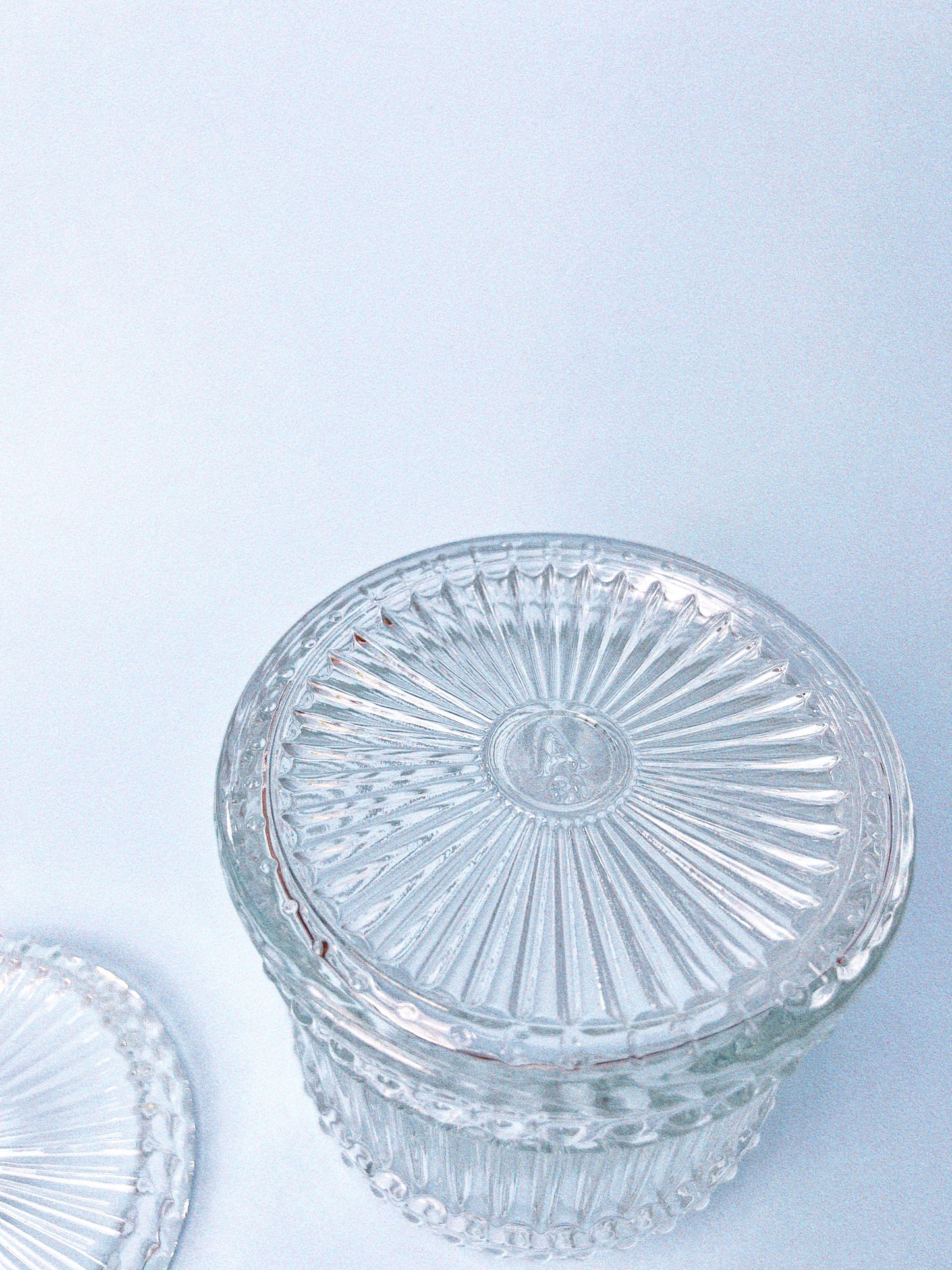 Vintage American Flint Glass Jar by Amway Vanity Jar