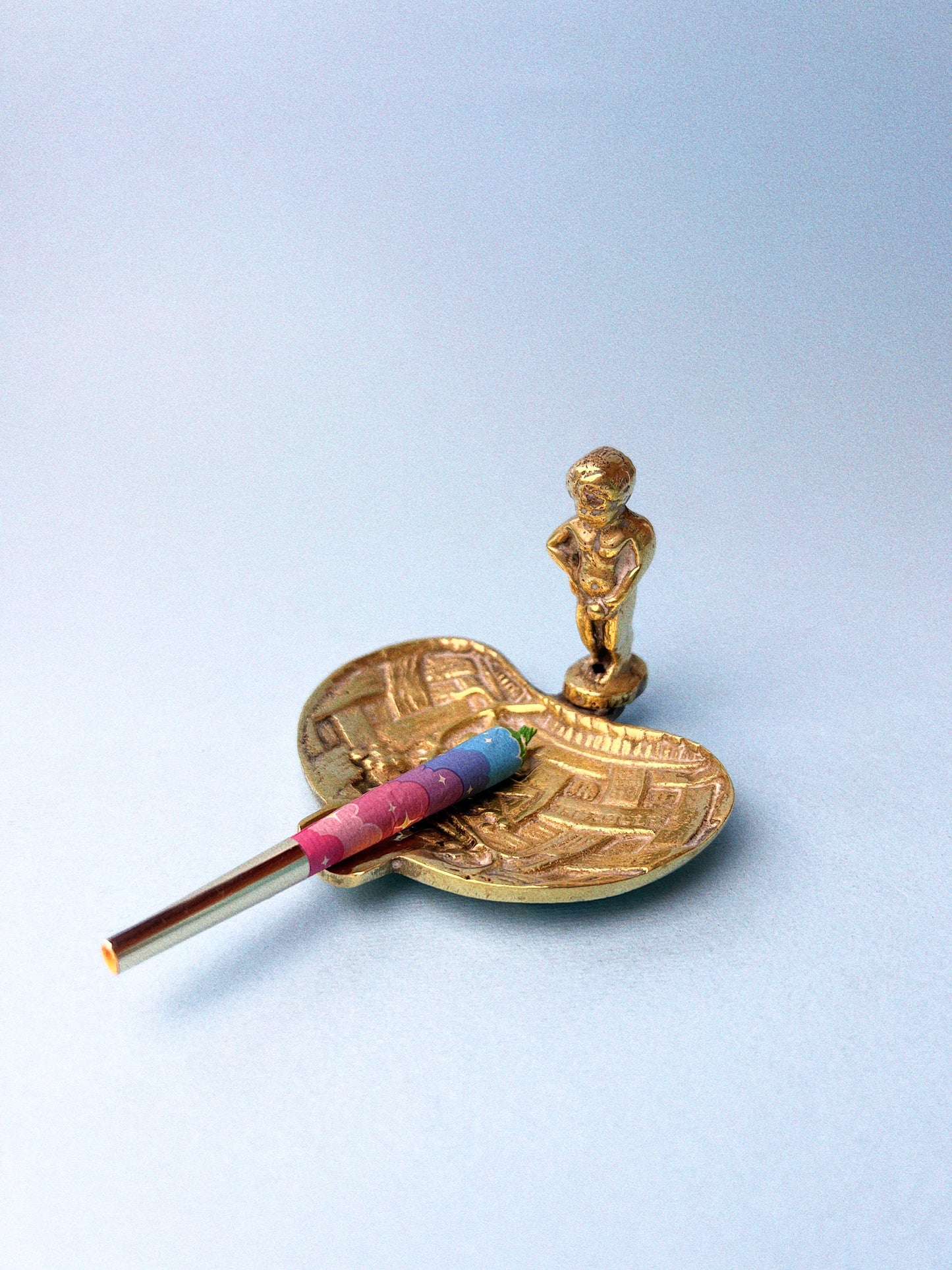 Vintage Manneken Pis Brass Ashtray