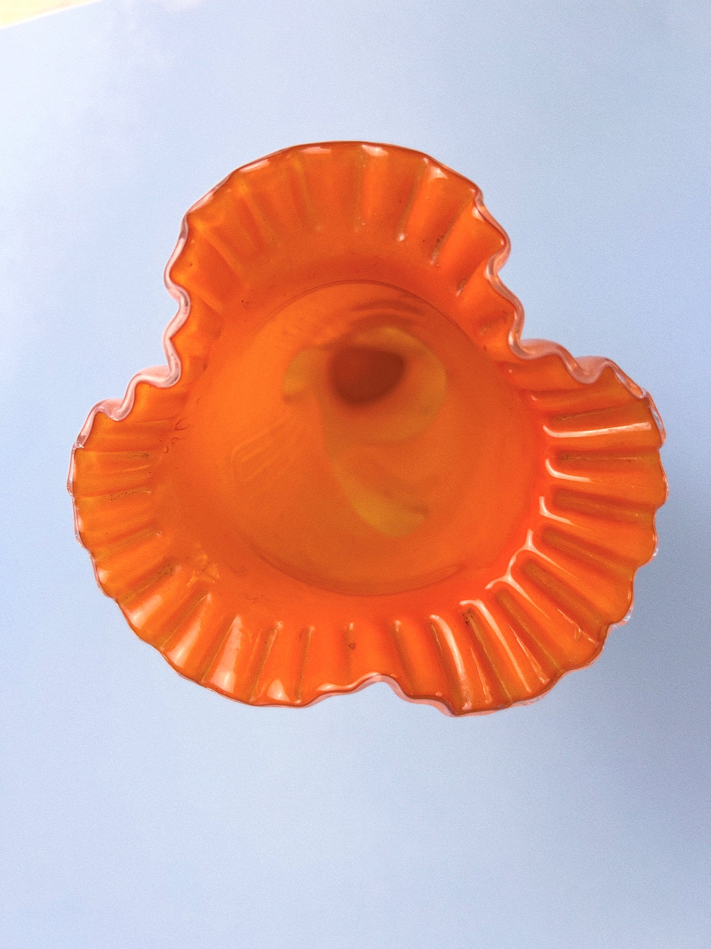 Vintage Hand Blown Glass Hand Holding Liberty Torch Vase