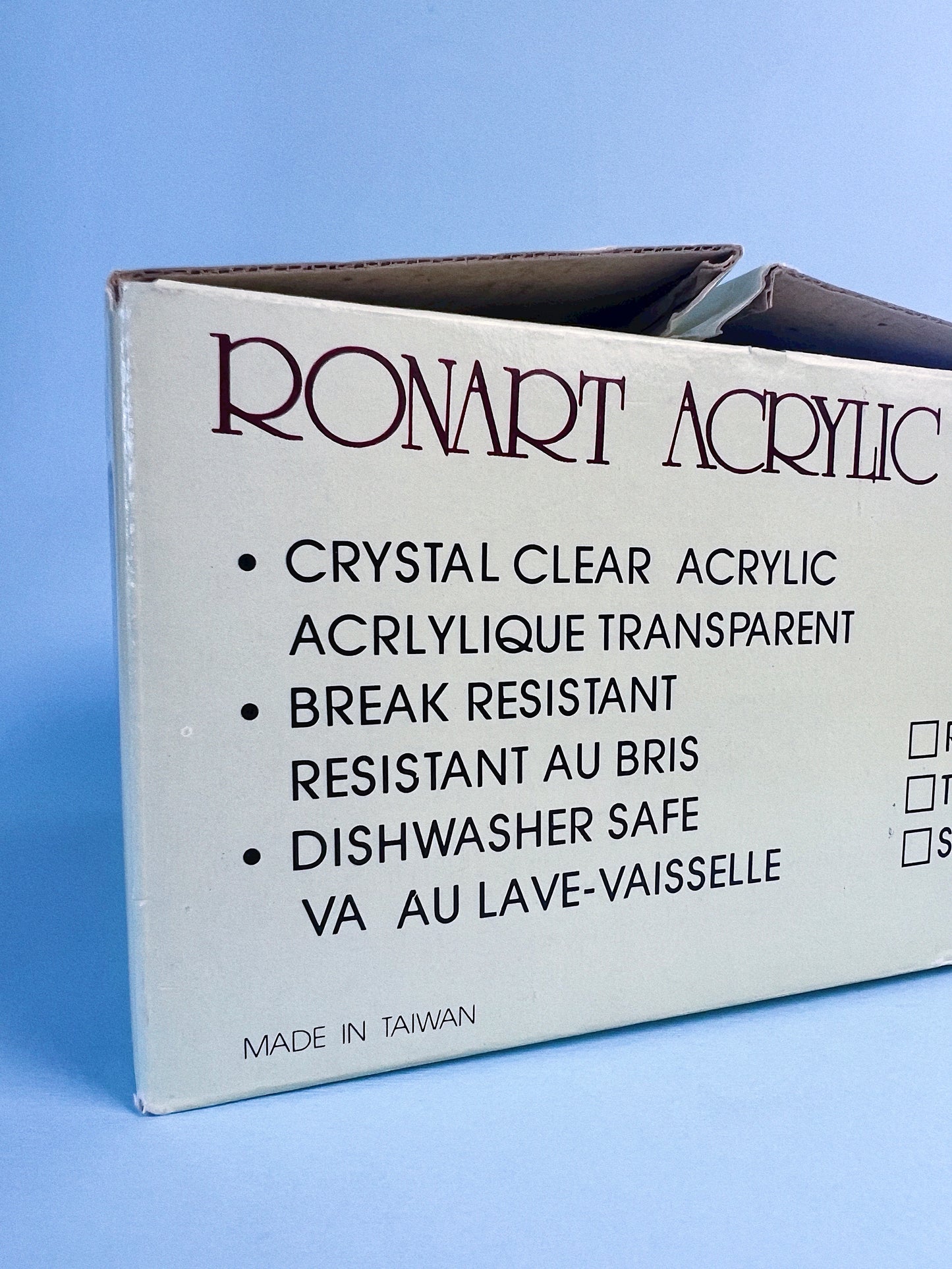 Vintage 'Ronart' Acrylic Ware Glasses, Set of 4 | Tranquil Pattern