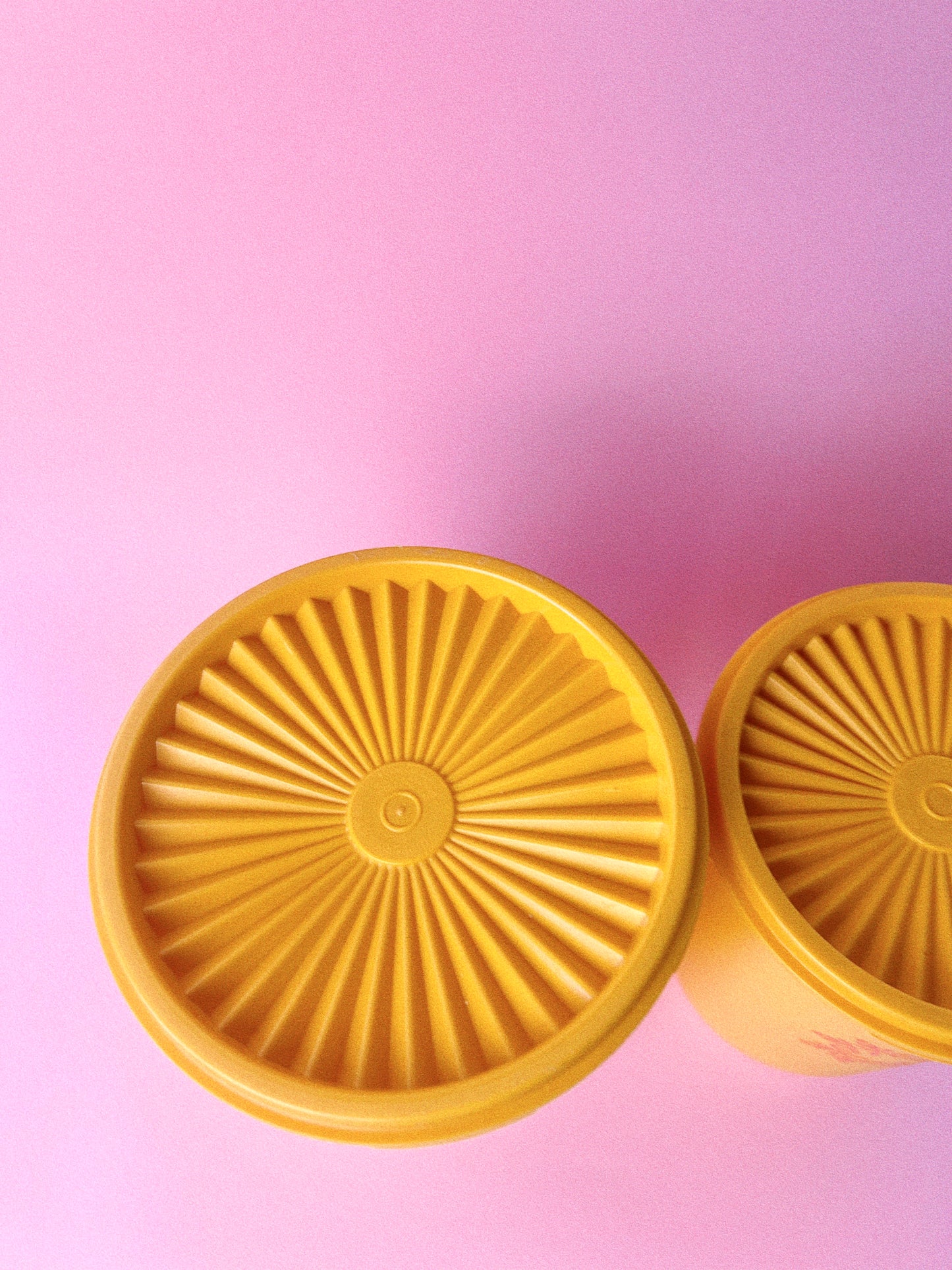 Vintage 'Tupperware' Harvest Maize Canisters, Set of 2