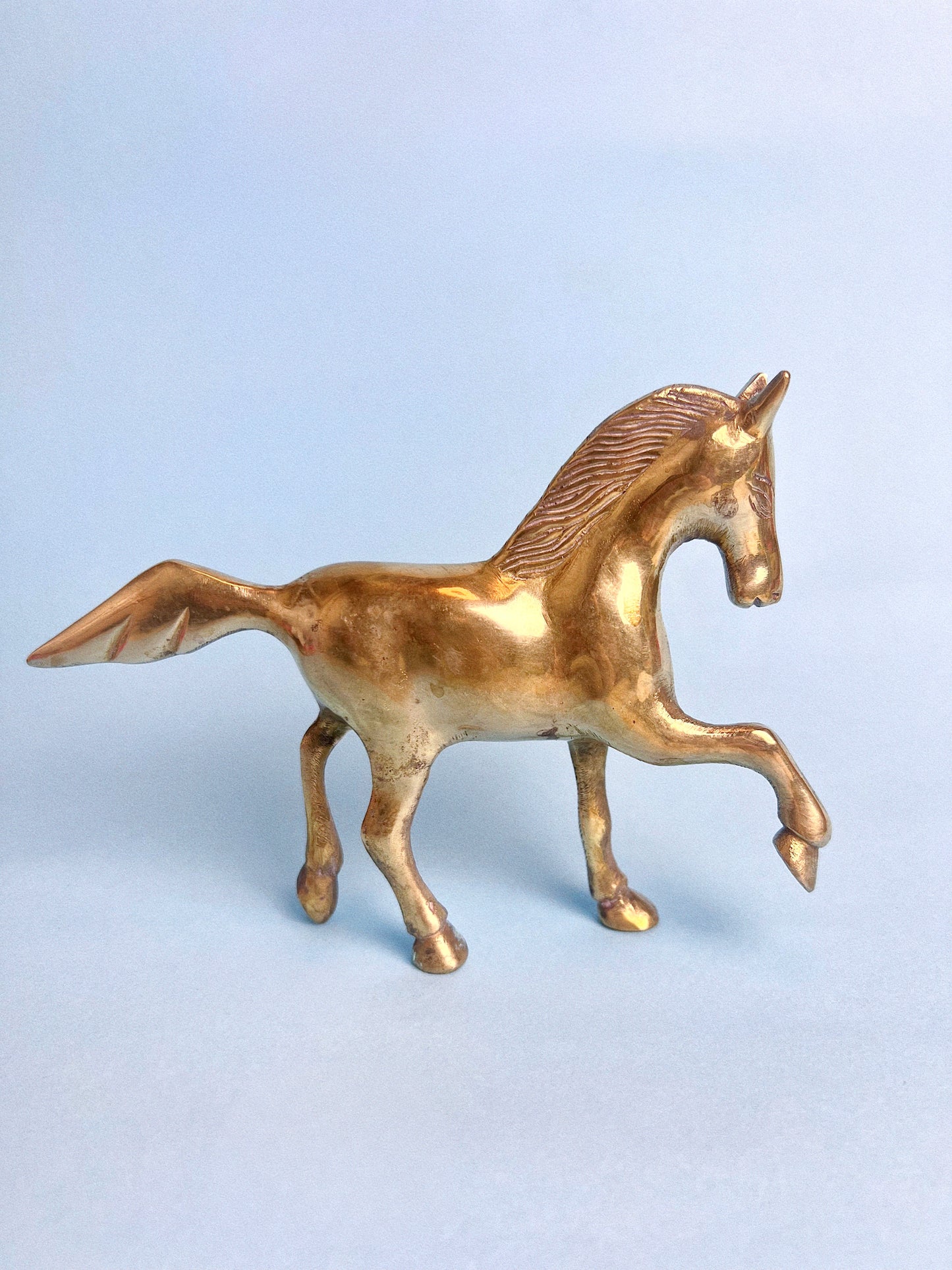Vintage Brass Running Horse