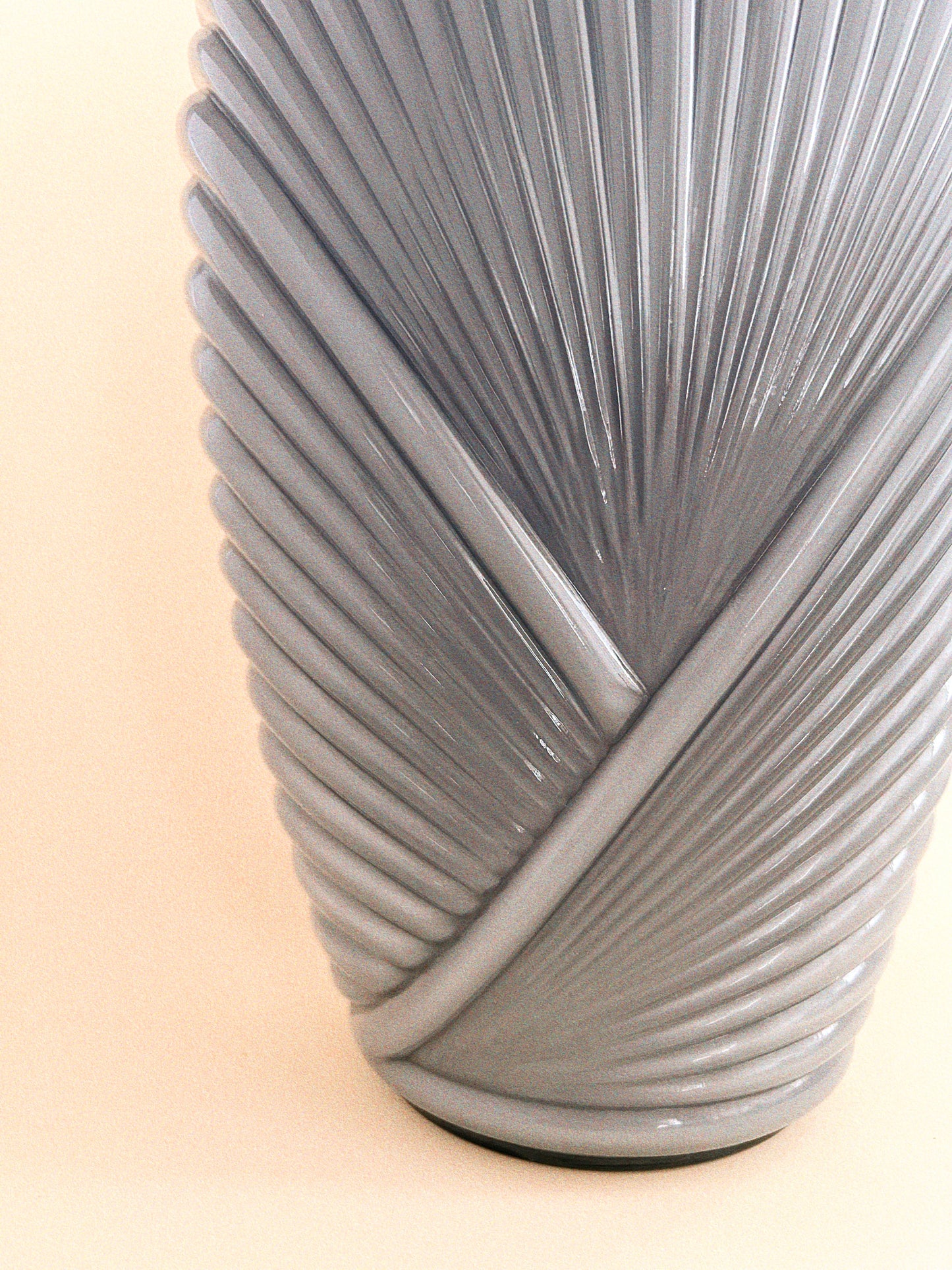 Vintage Art Deco Draped Vase | Grey