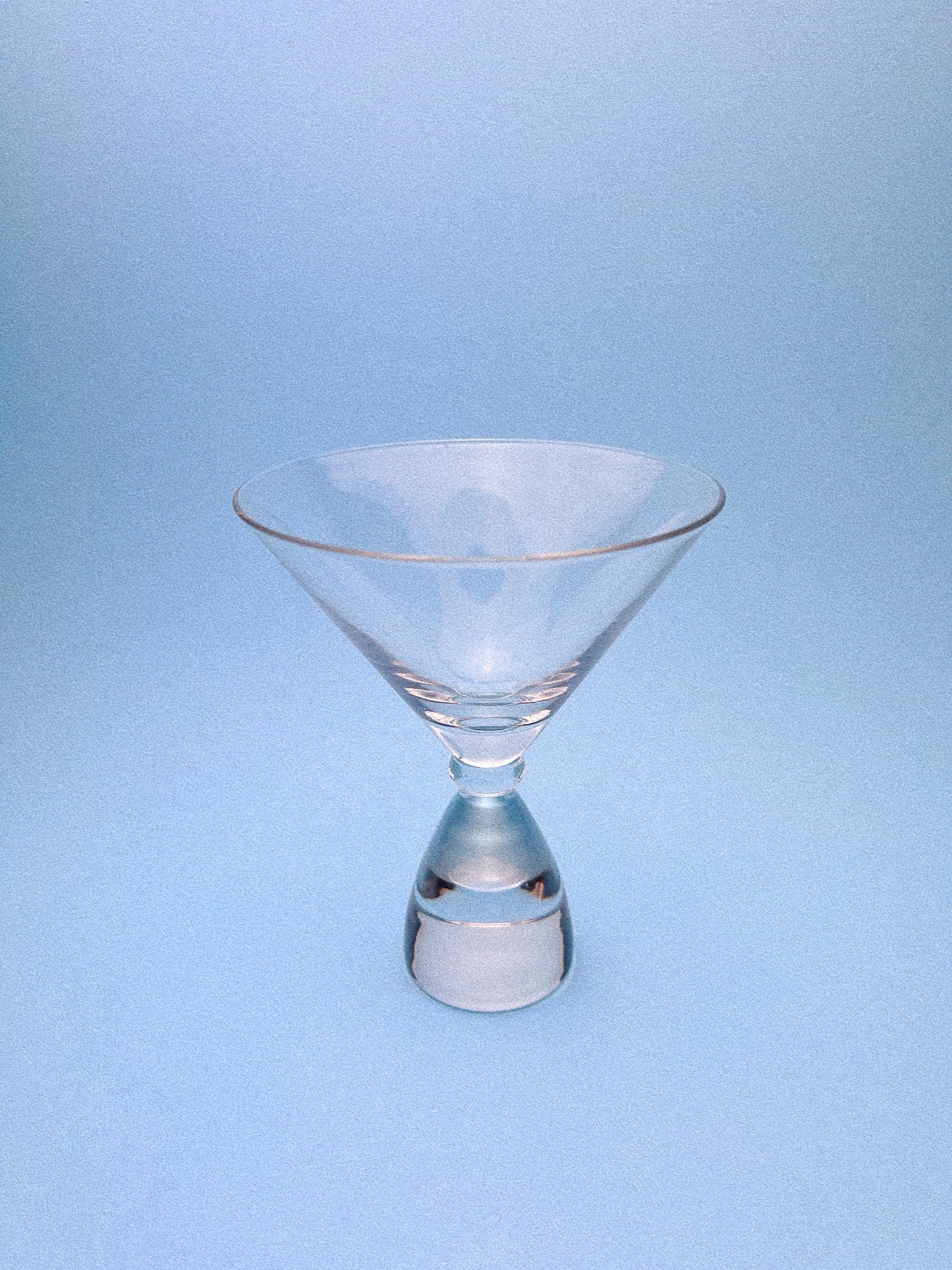 Vintage Modernist Conical Base Martini Glasses, Set of 2