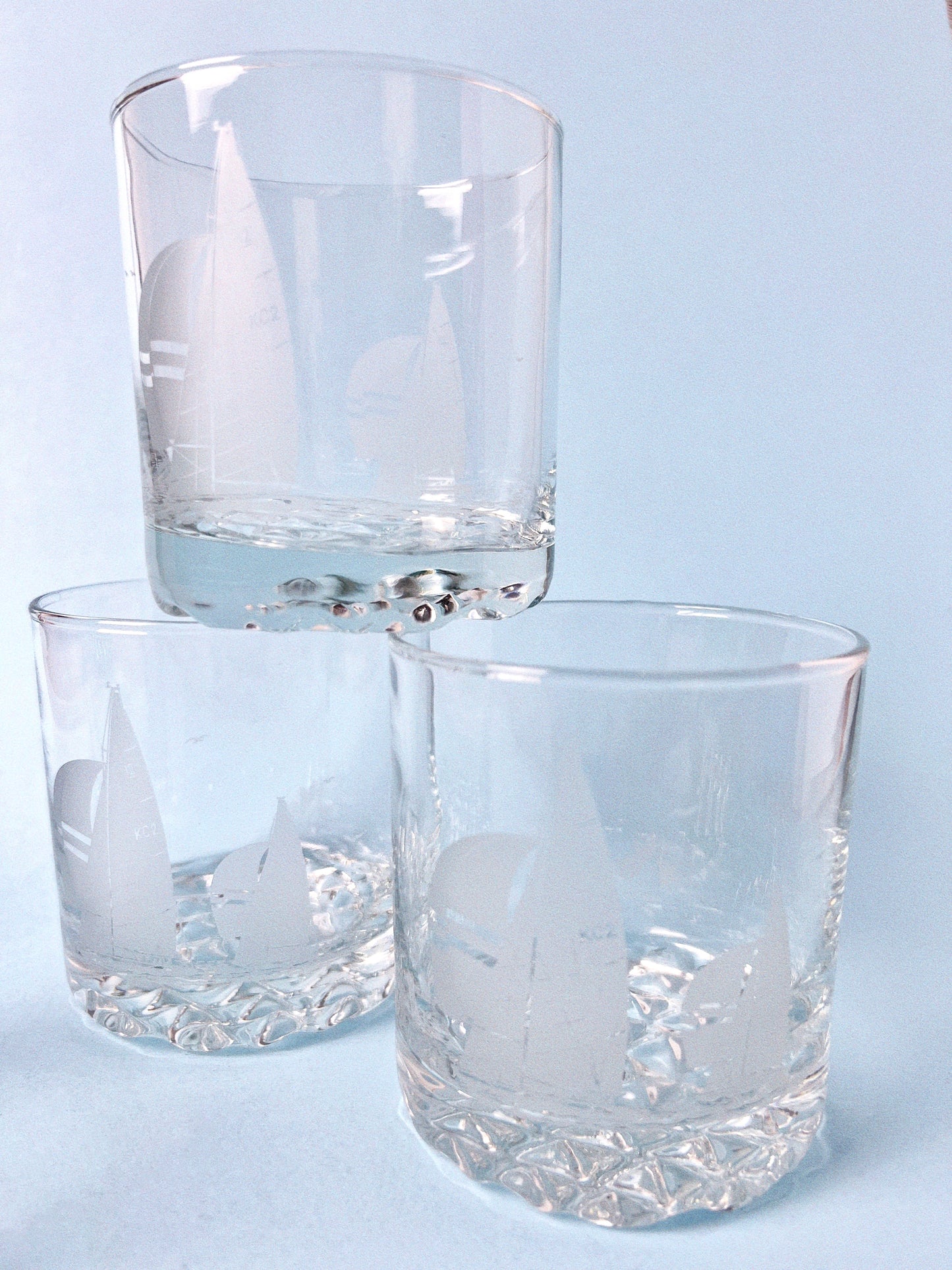 Vintage Bluenose True North Whiskey Glasses, Set of 4 | Libbey