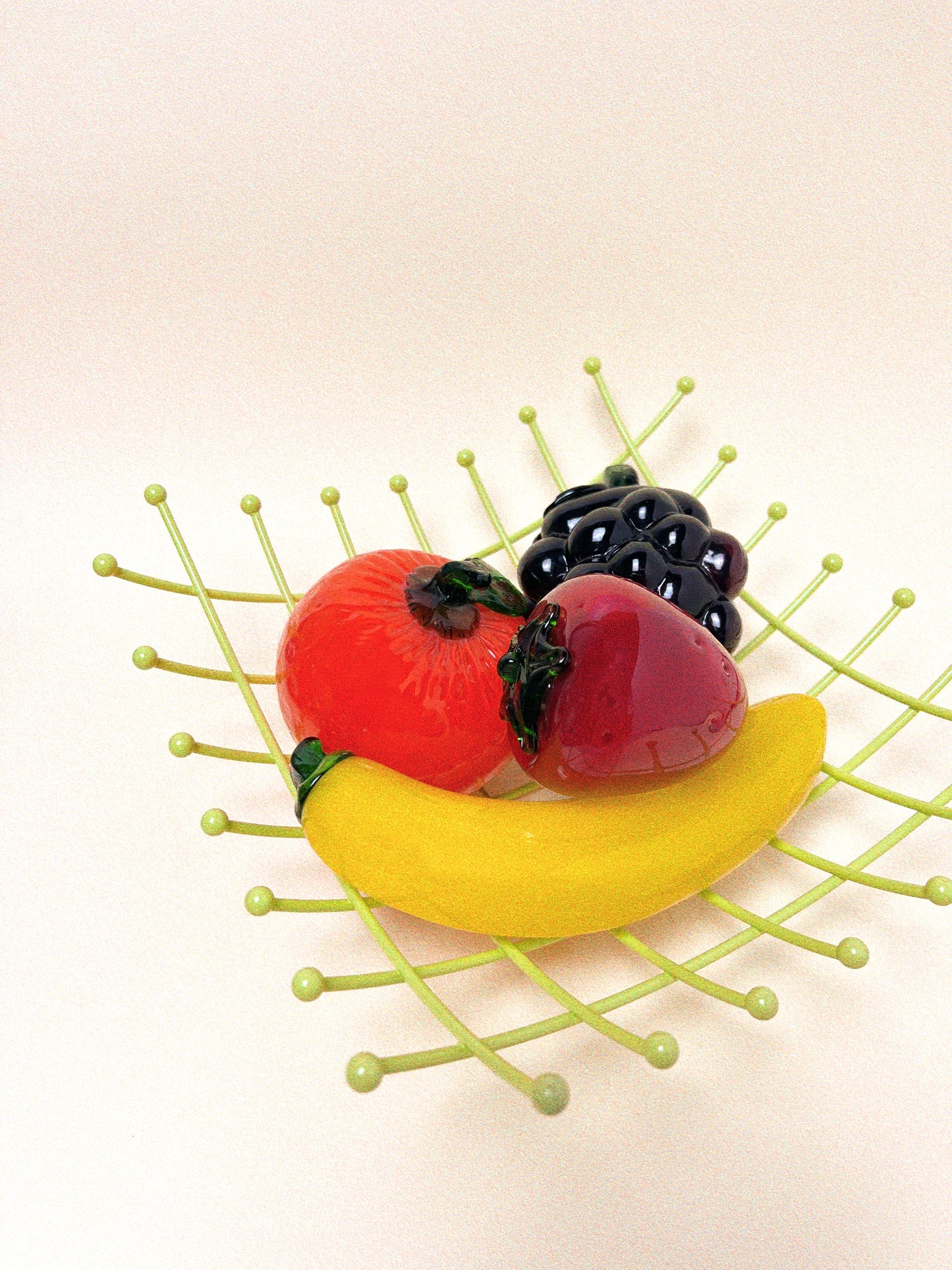 Vintage Grid Basket | Chartreuse