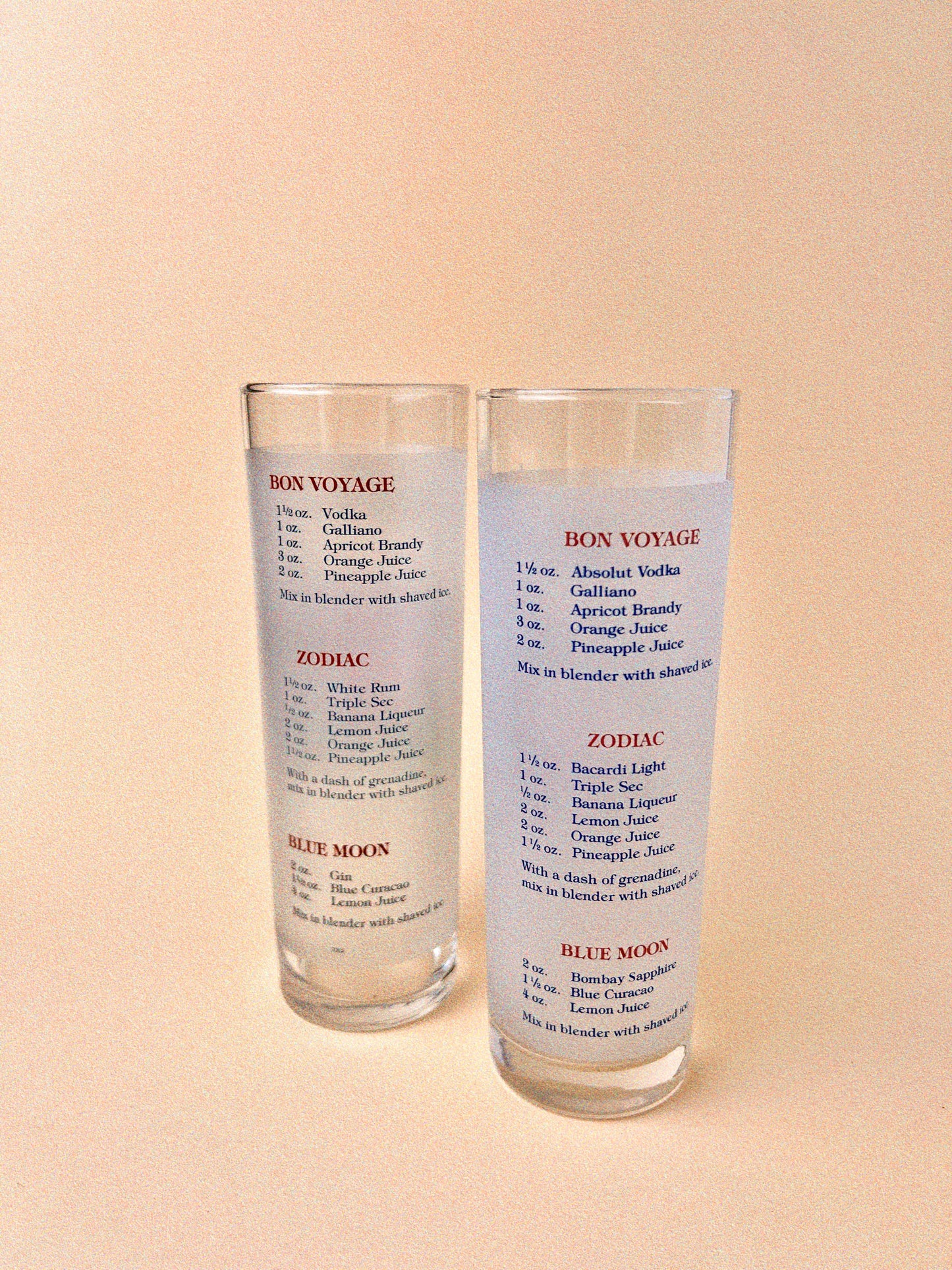 Vintage Libbey "Celebrity Cruises" High-Ball Glasses, Set of 2