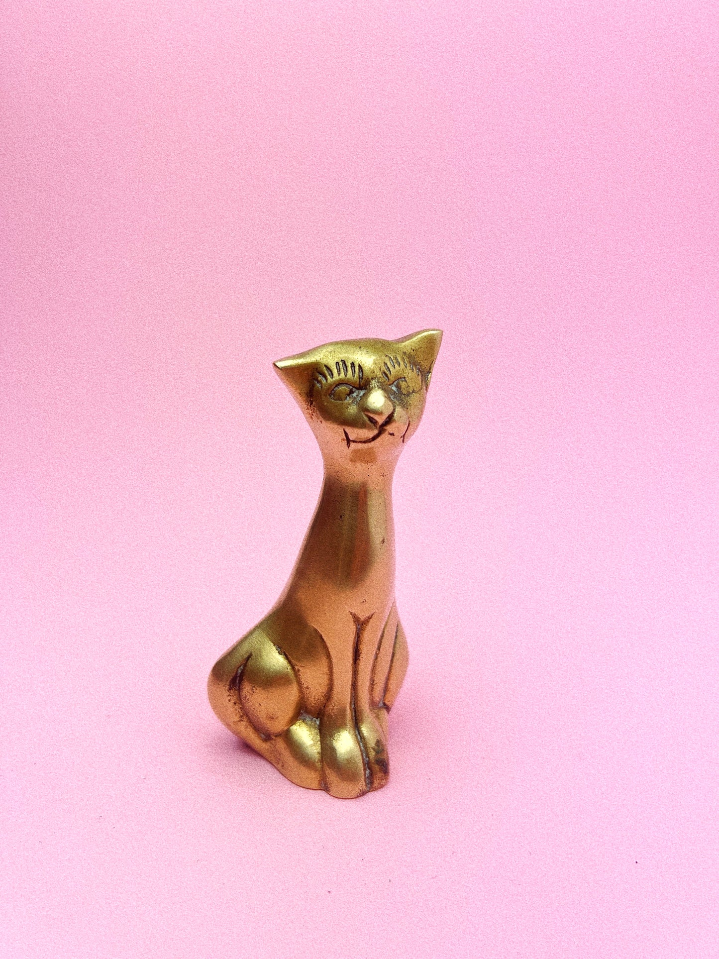 Vintage Siamese Brass Cats