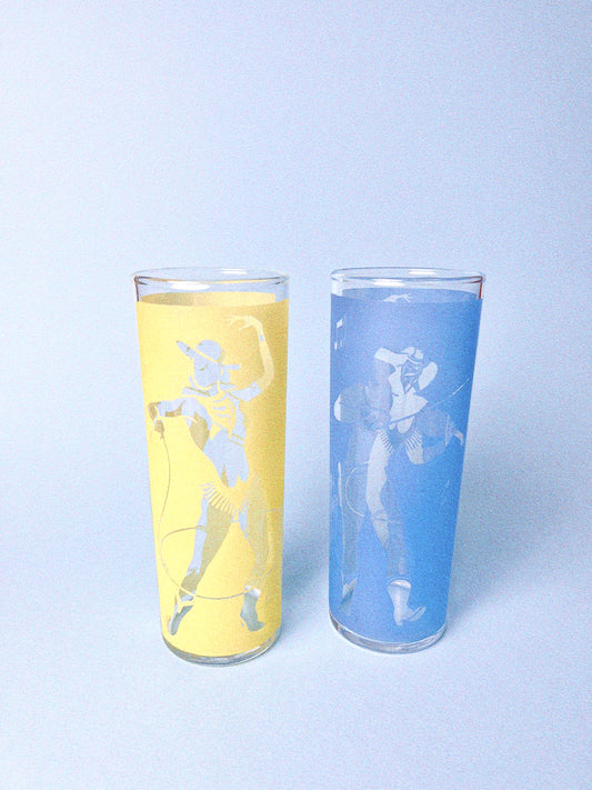 Vintage Country Corral Cocktail Glasses, Set of 2 | Dominion Glass