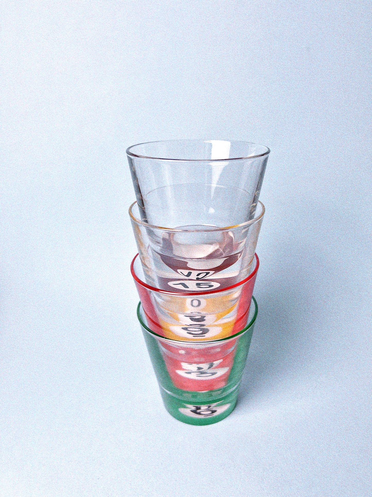 Vintage 90's Game Room, Billiard Glasses, Set of 4