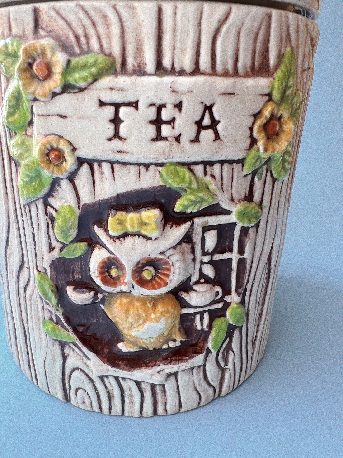 Vintage Treasure Craft Owl Canisters