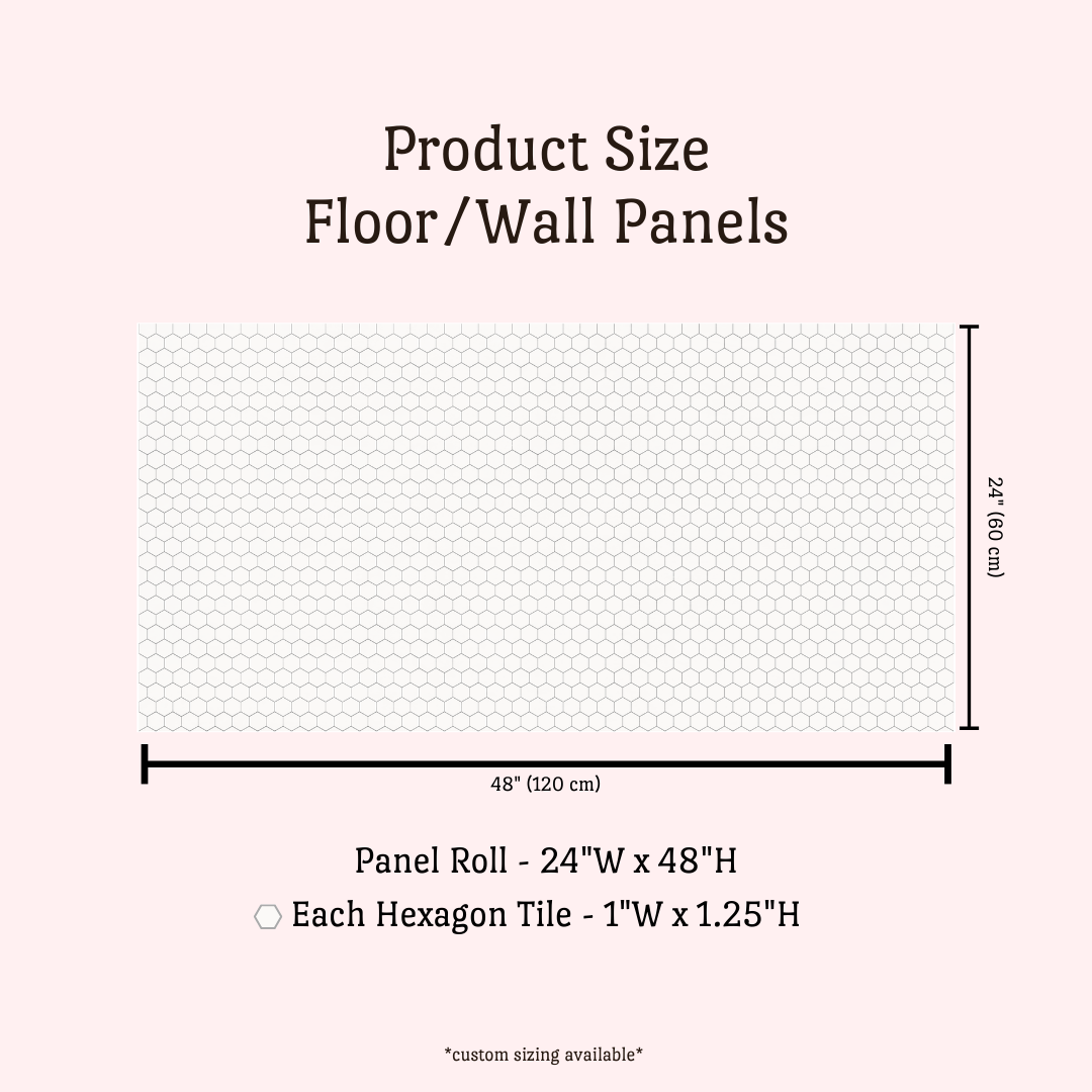 Hex Tile Panel Roll | White