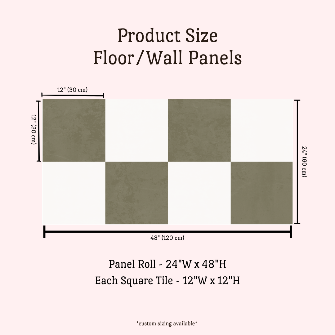 Checkerboard Sticker Tile | Provincial Olive