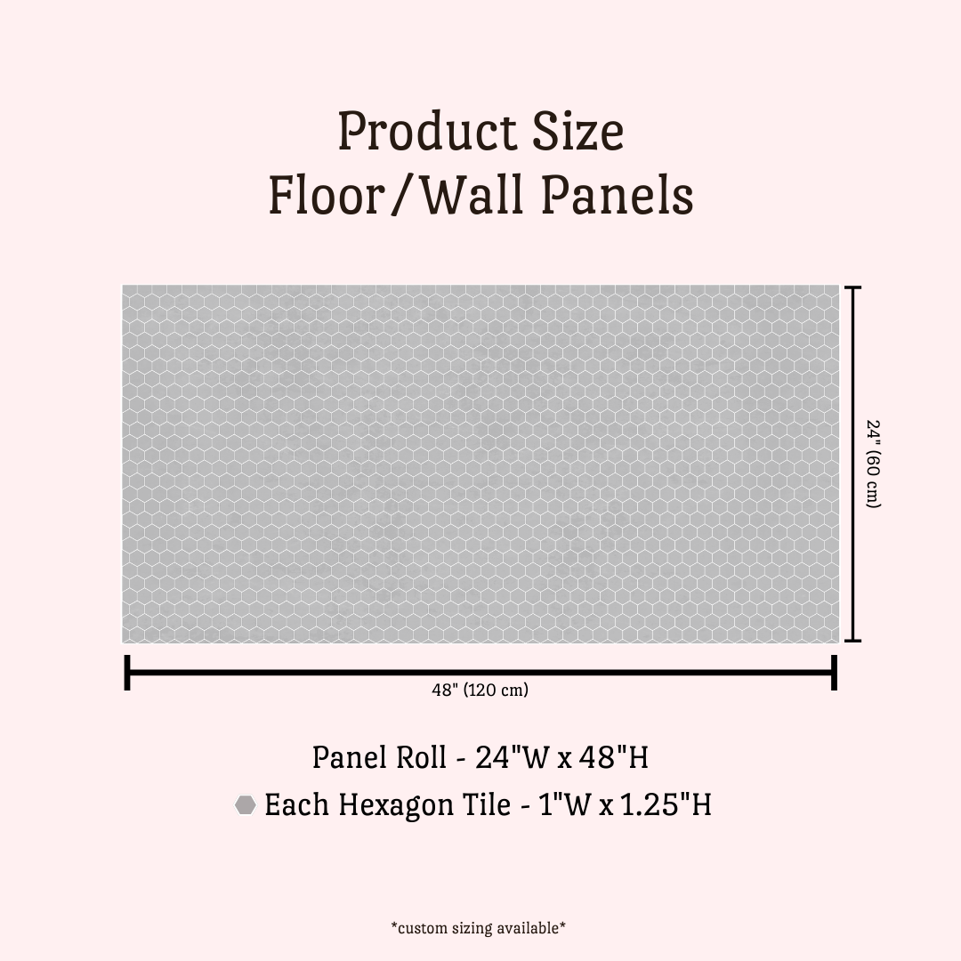 Hex Tile Panel Roll | Dove Grey