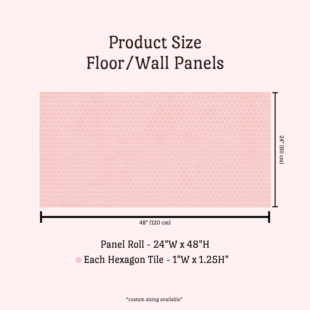Hex Tile Panel Roll | Carnation
