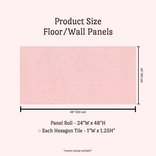 Hex Tile Panel Roll | Carnation