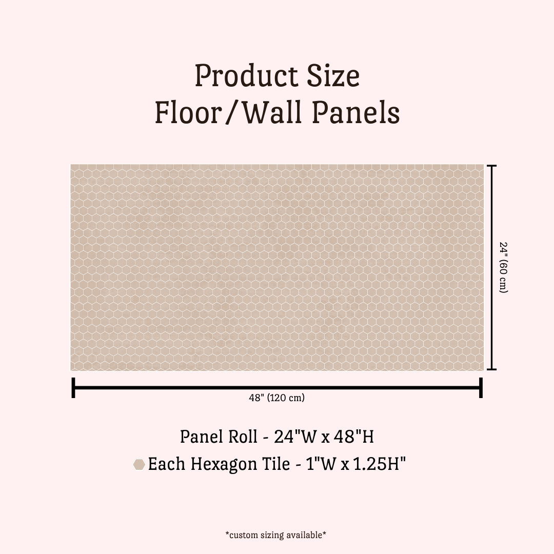 Hex Tile Panel Roll | Sandrift
