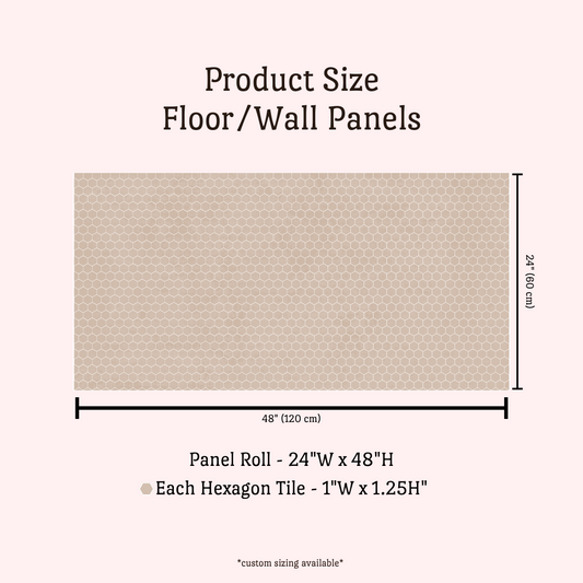 Hex Tile Panel Roll | Sandrift
