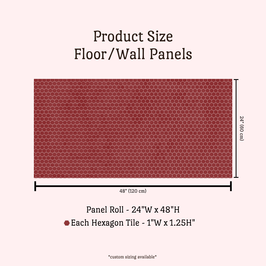 Hex Tile Panel Roll | Rancho Red