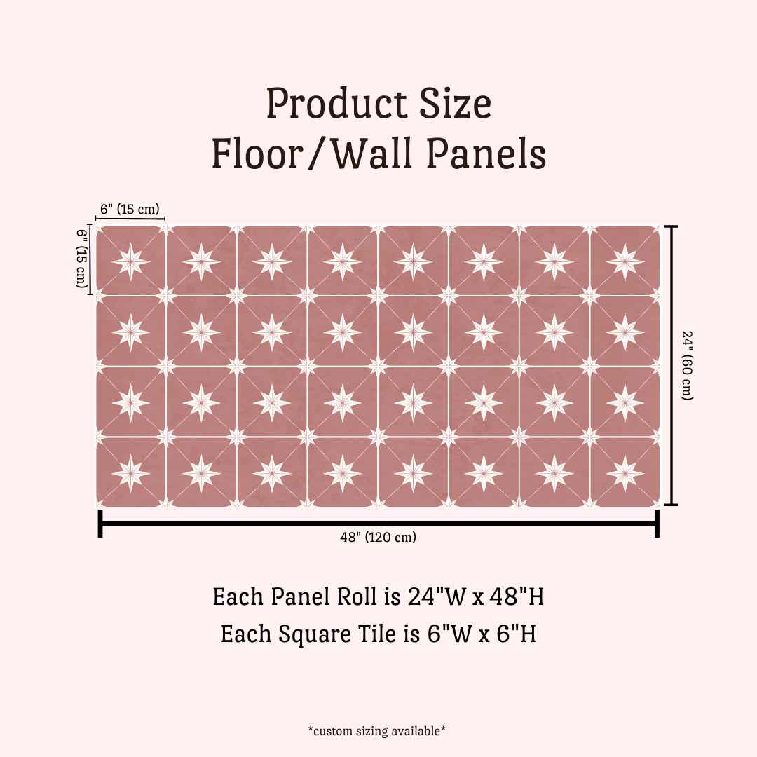 Estella Sticker Tile | Grecian Rose