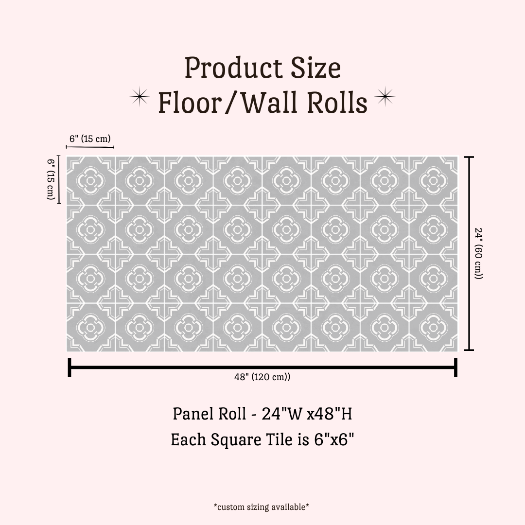 Léonie Sticker Tile | Dove Grey