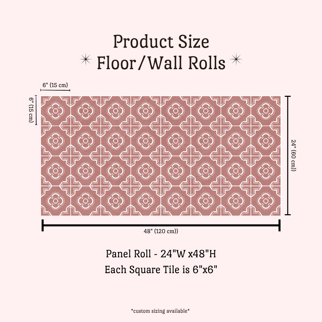 Léonie Sticker Tile | Grecian Rose