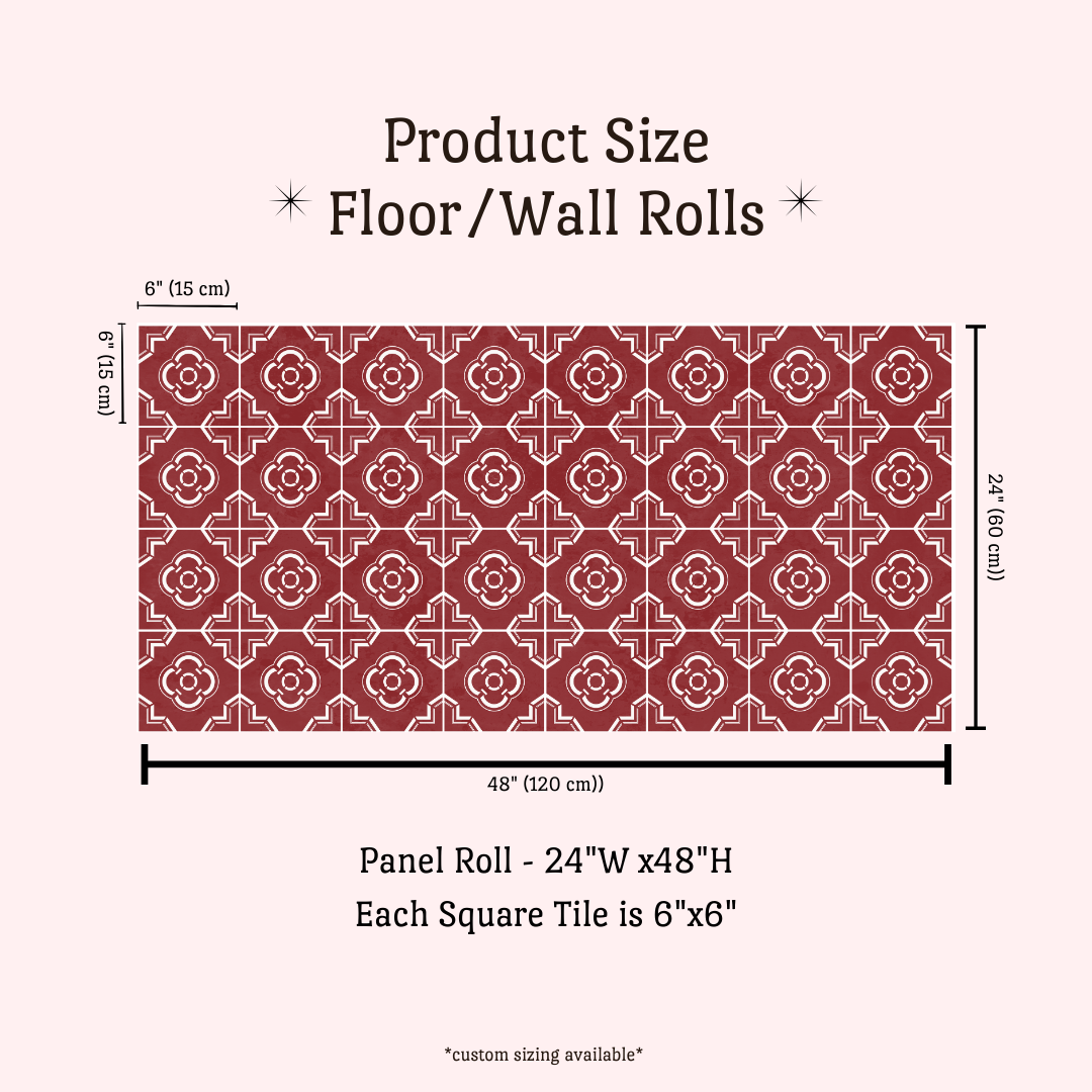 Léonie Sticker Tile | Rancho Red