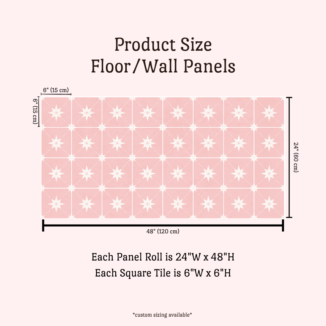 Estella Sticker Tile | Carnation