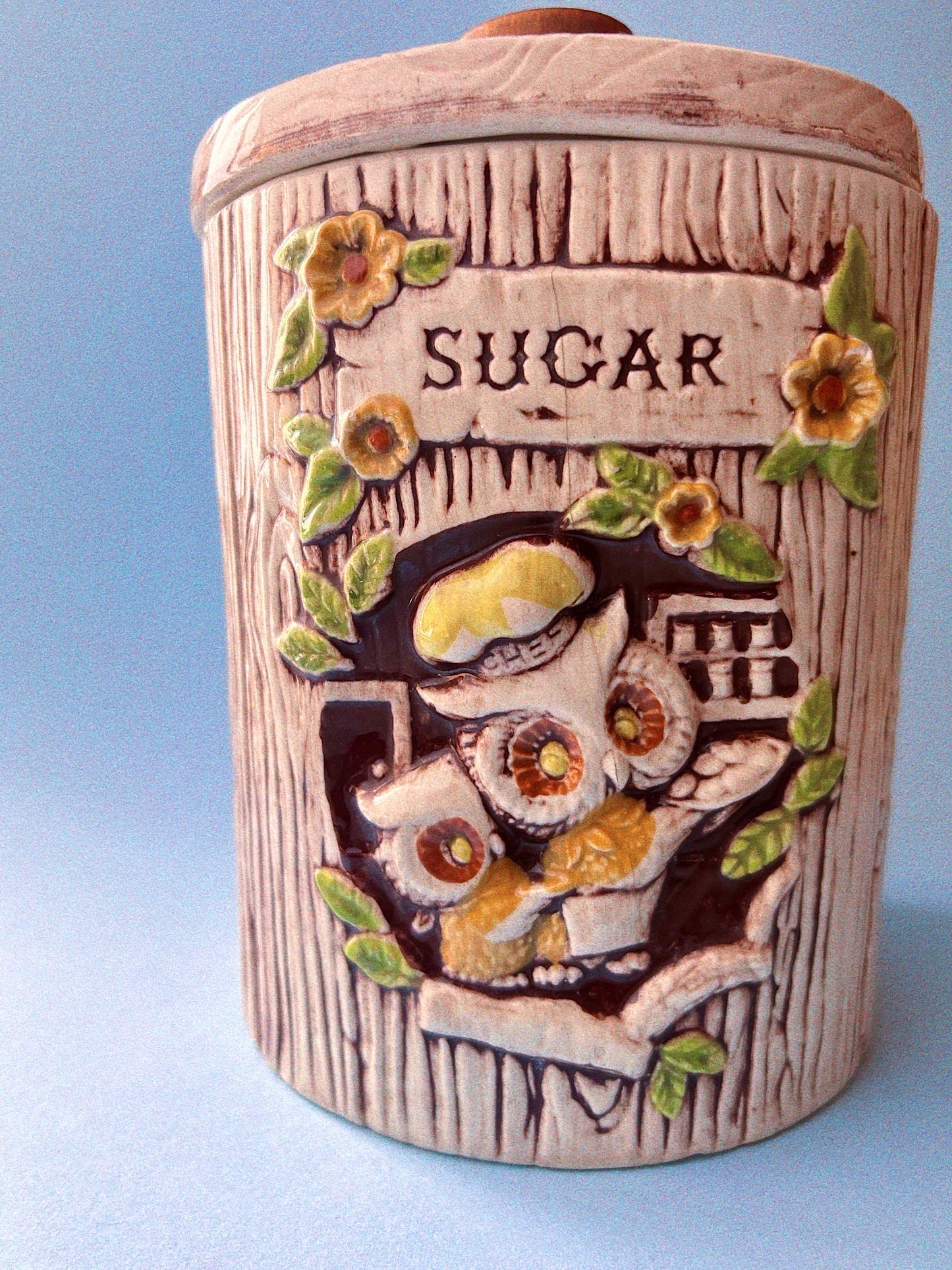 Vintage Treasure Craft Owl Canisters