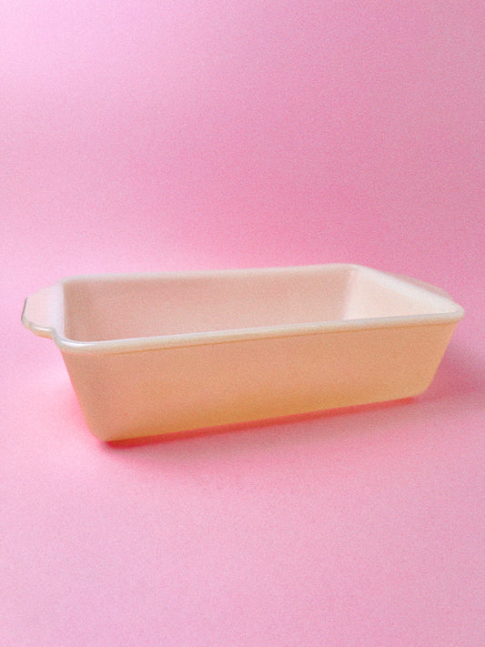 Peach Lustre Loaf Dish