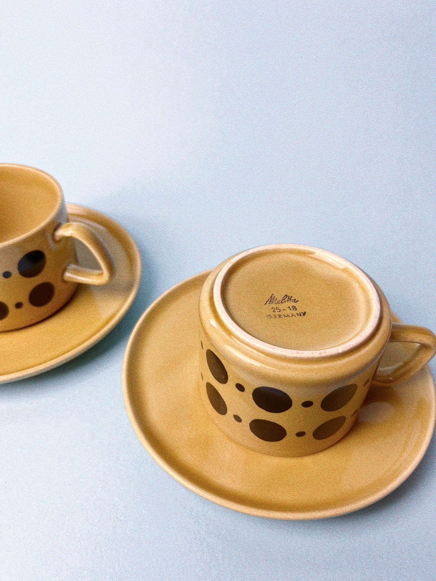 Vintage Melitta Dottie Teacups, Set of 2