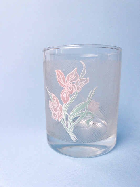 Vintage Blush Petal Glasses - Set of 4