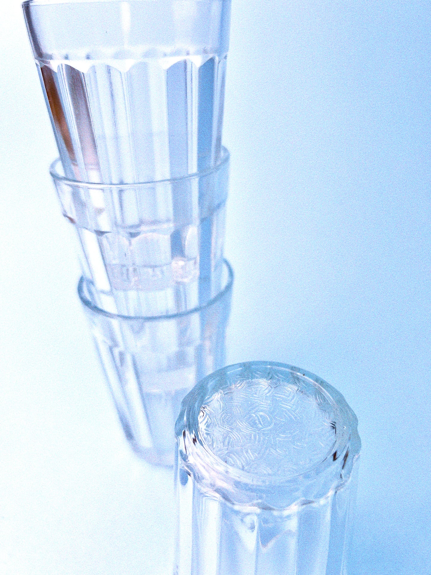 Vintage Clear Faceted Dominion Glasses, Set of 4