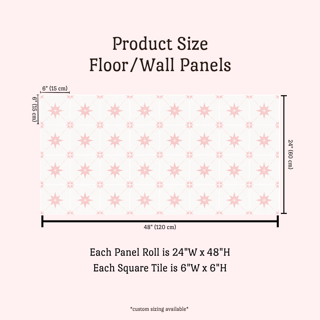 Estella Sticker Tile | Carnation - White