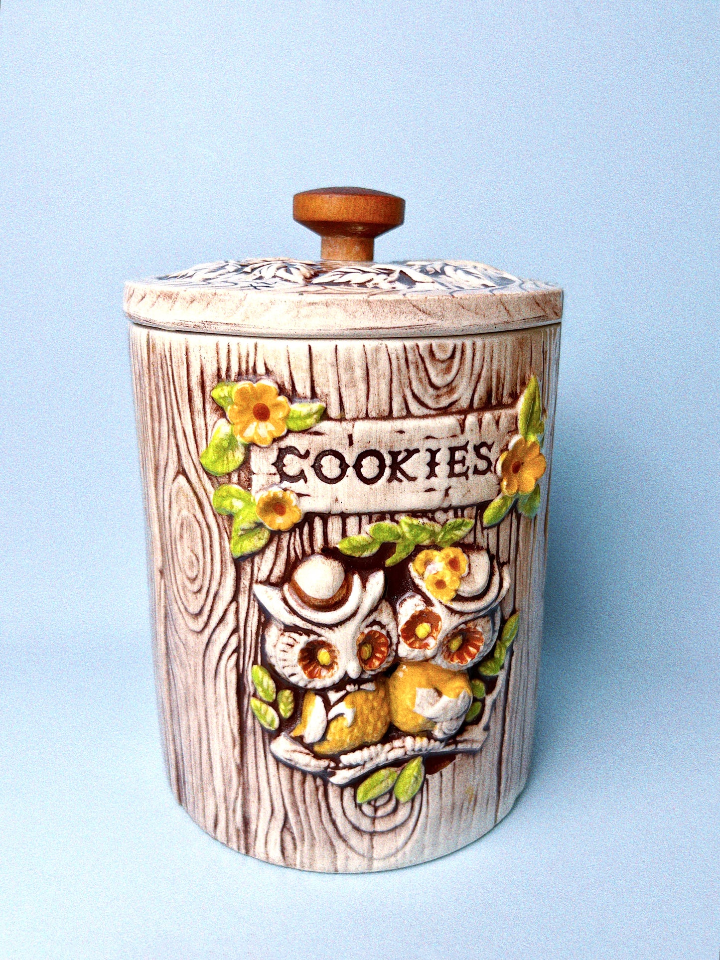 Vintage Treasure Craft Owl Canisters