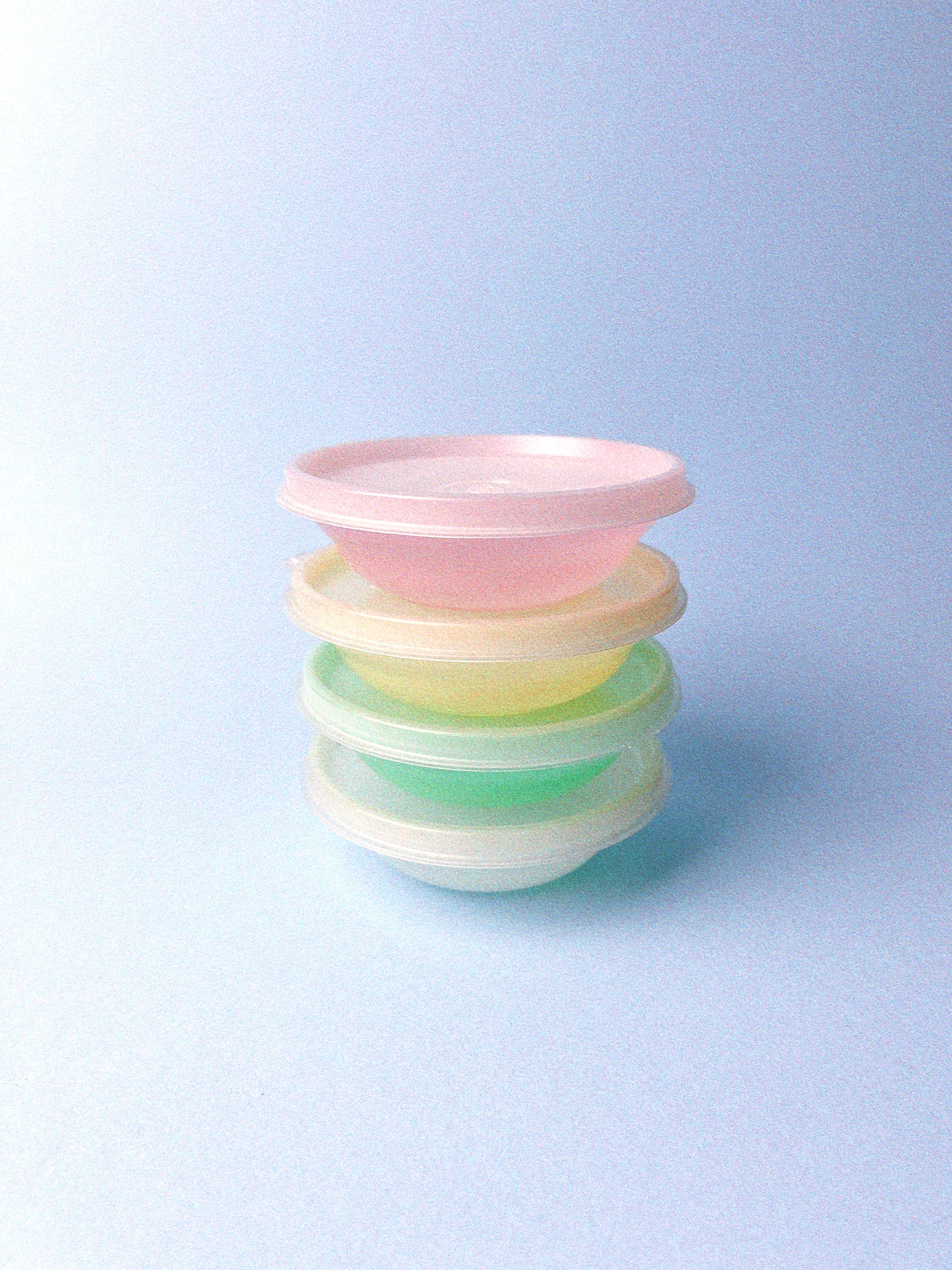 Vintage Tupperware Snack Bowls with Lids, Set of 4