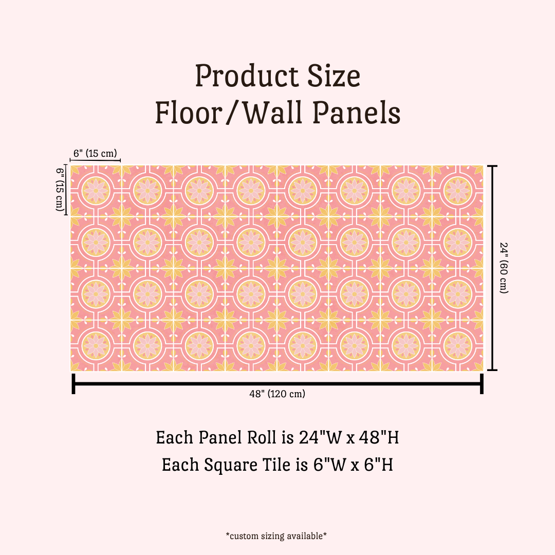 Camellia Sticker Tile | Sunset