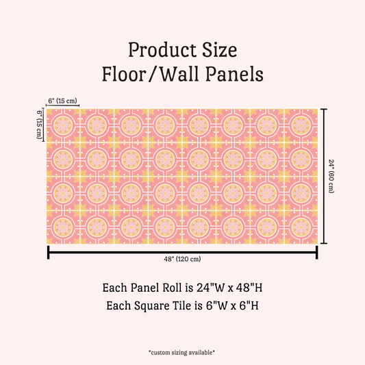 Camellia Sticker Tile | Sunset