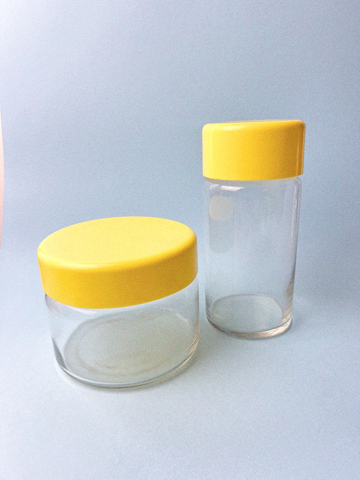 Vintage Yellow Mod Jars