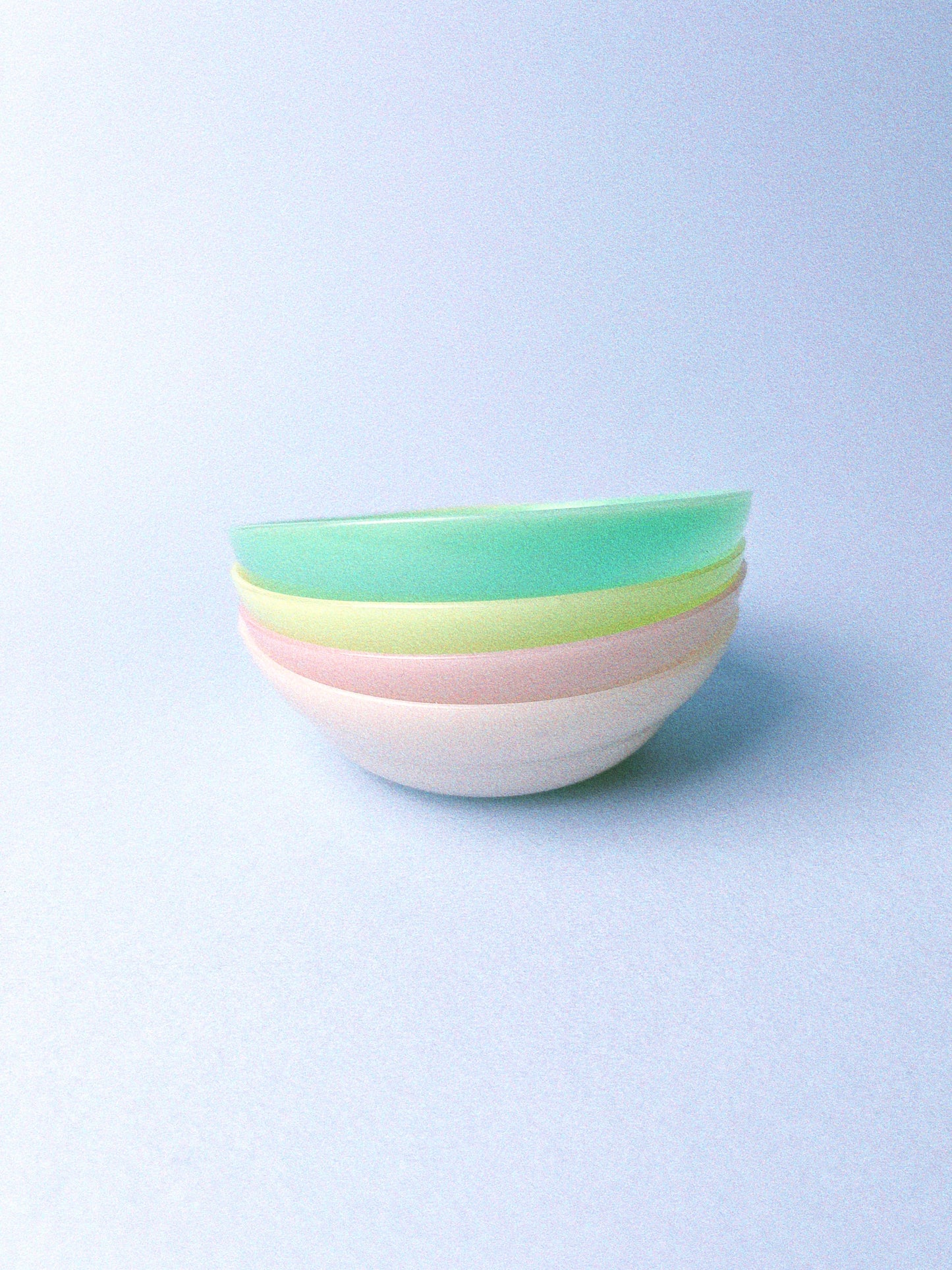 Vintage Tupperware Snack Bowls with Lids, Set of 4