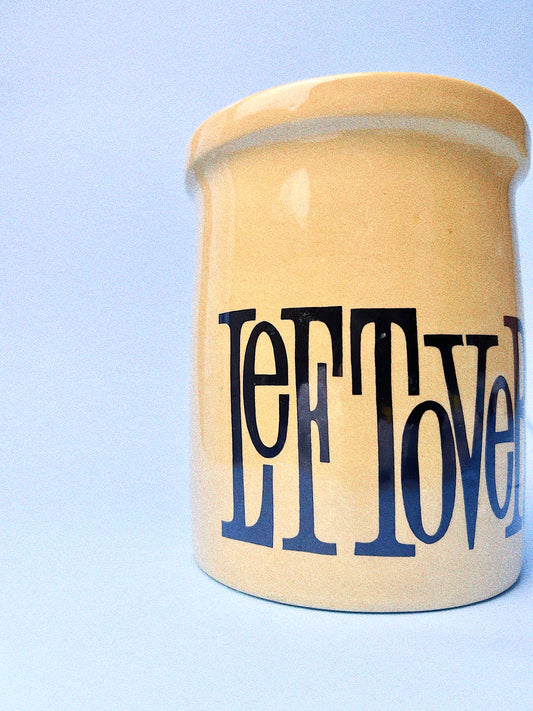 Vintage TG Green “Leftovers” Stoneware Canister | Made in UK