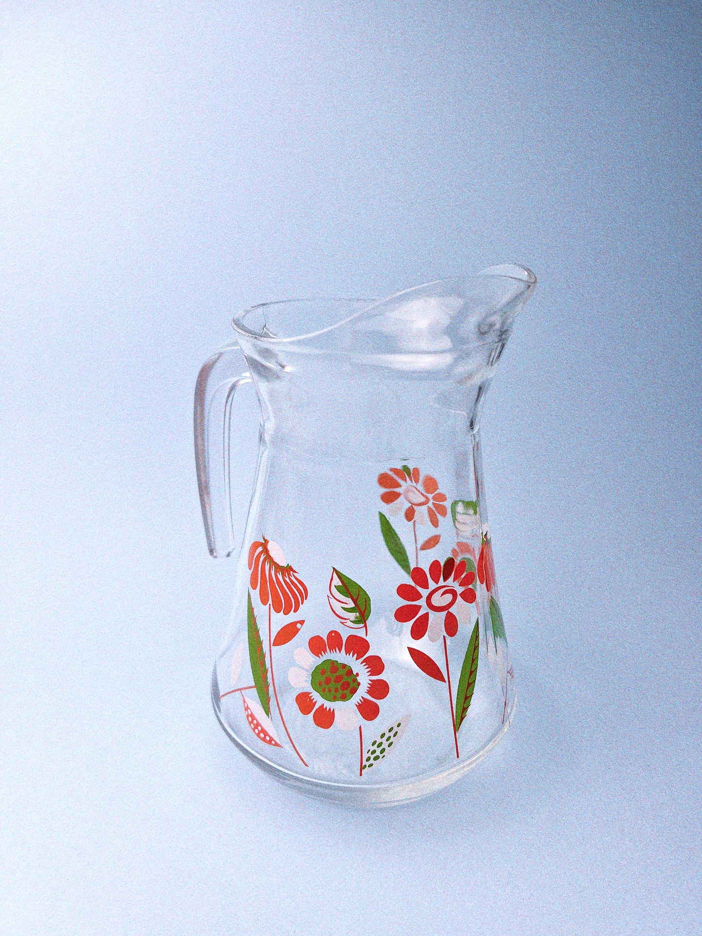 Vintage Mid Mod Floral Juice Jug