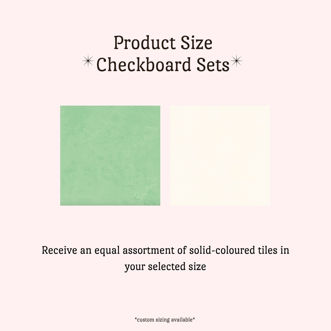 Checkerboard Sticker Tile | Mint Frost