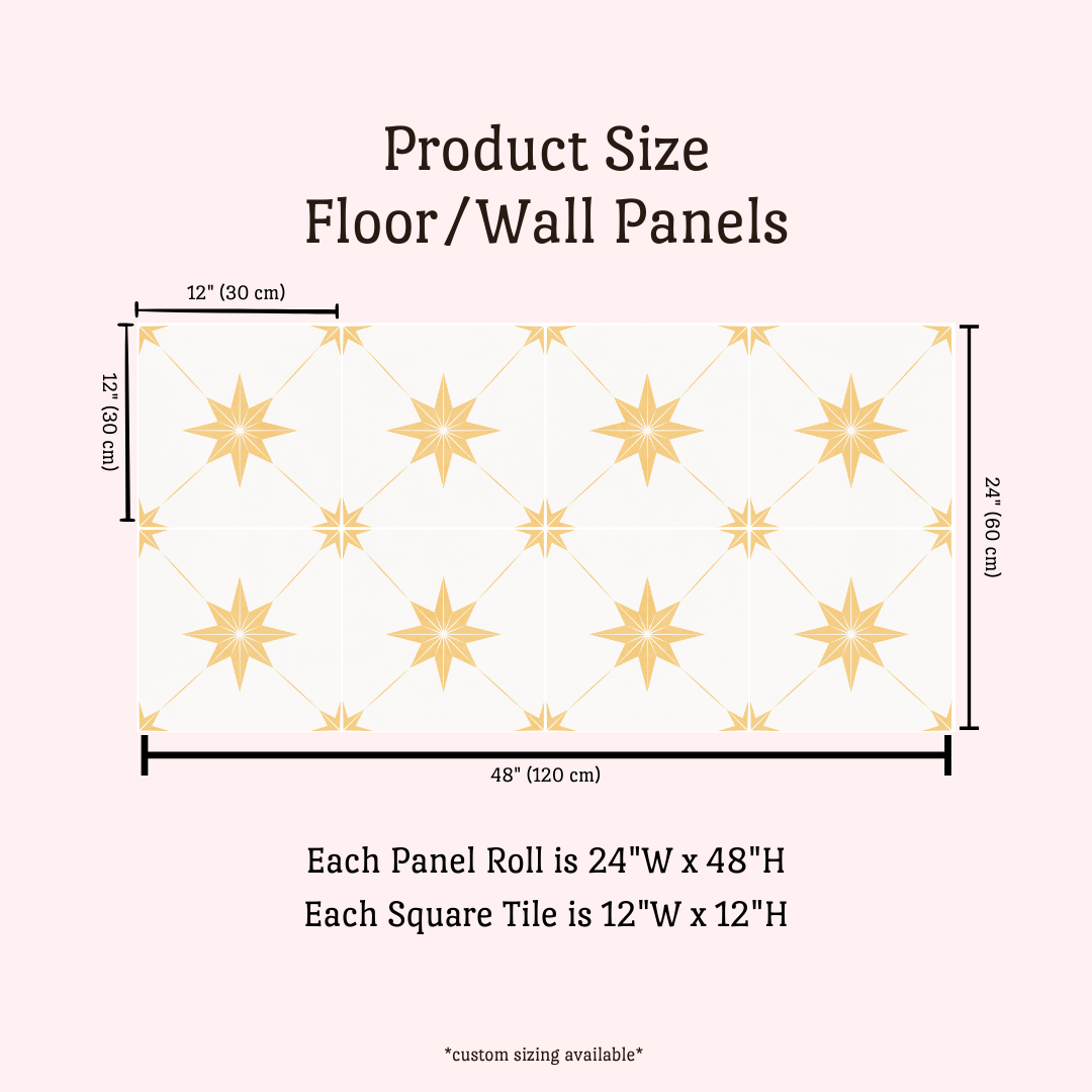 Estella Sticker Tile | Carnation - White