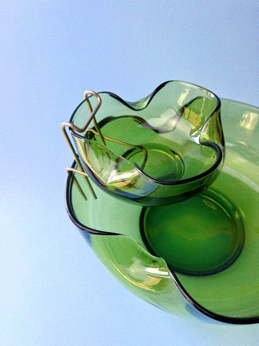Vintage Avocado Green Chip n' Dip | Anchor Hocking