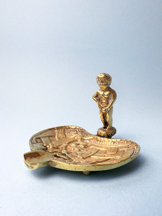Vintage Manneken Pis Brass Ashtray