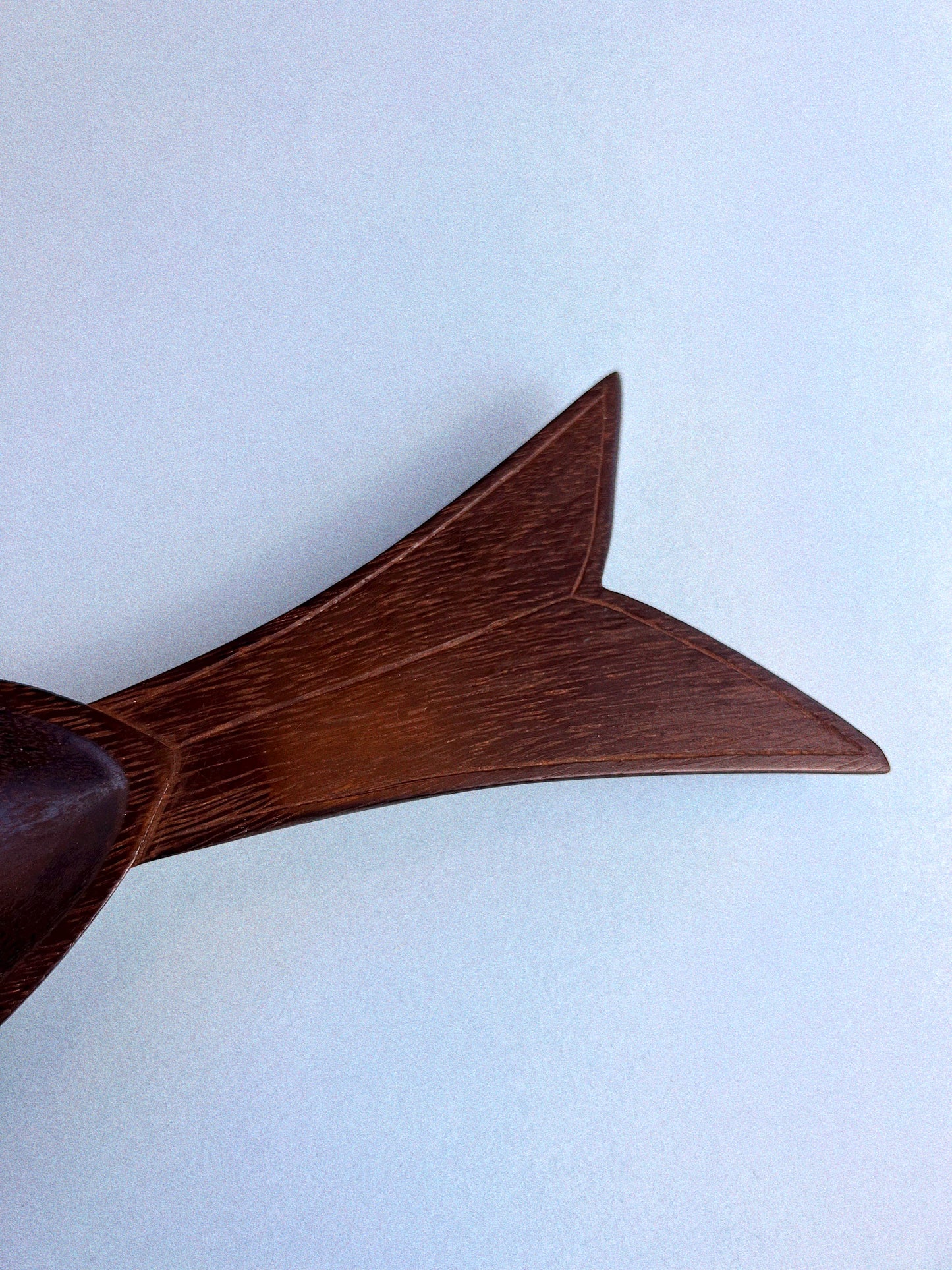 Vintage Hand Carved Wood Fish Snack Bowl