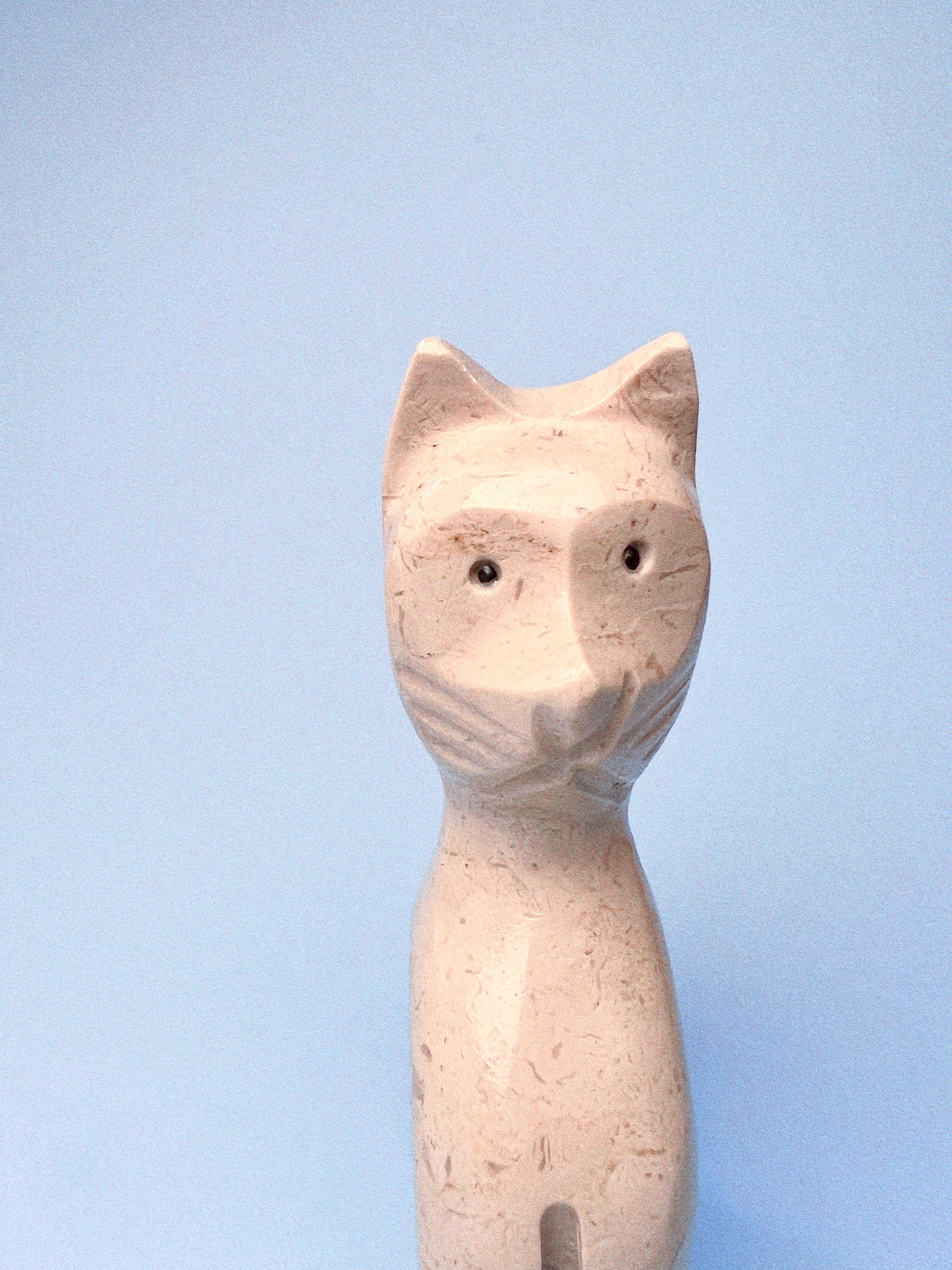 Vintage Marble Cat Sculpture