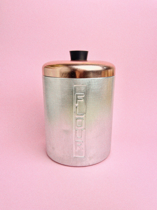 Vintage Metasco Aluminum Flour Canister